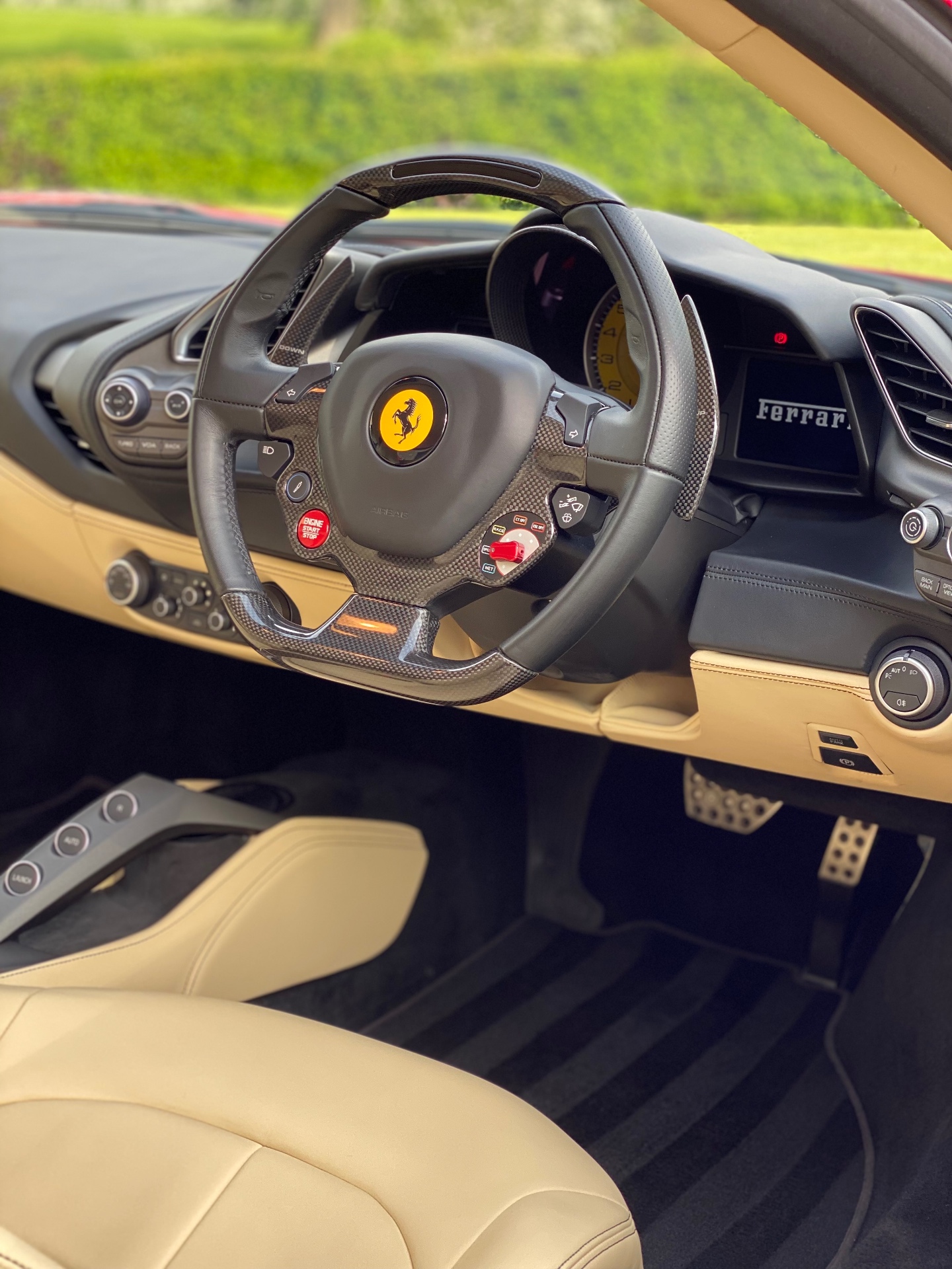 Ferrari Interior Restoration - Deep leather cleaning and conditioning on Ferrari interior by The Detailing Co.